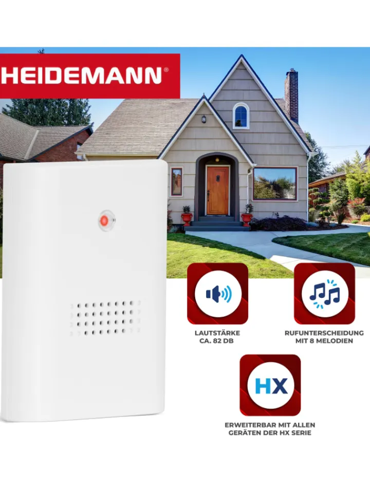 Heidemann Smarthome & Wetterstationen<Funkgong-Set HX One