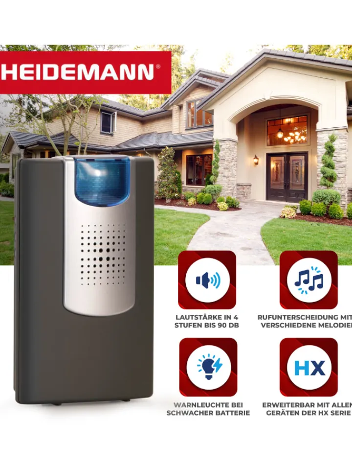 Heidemann Smarthome & Wetterstationen<Funkgong-Set HX Action