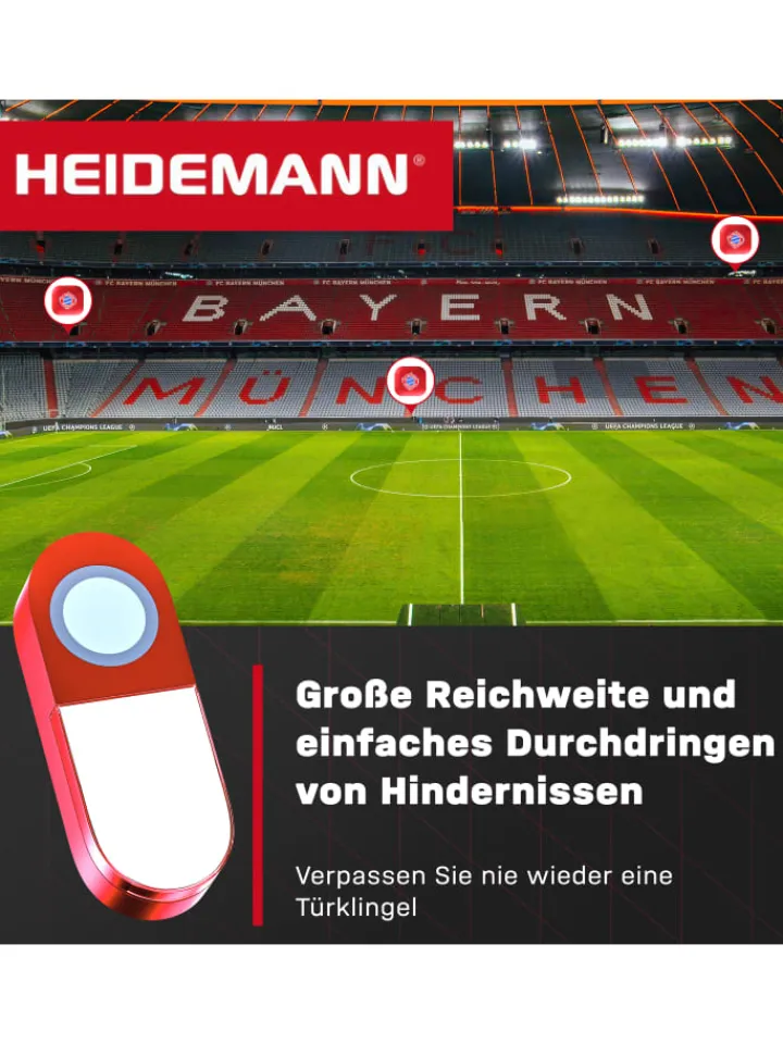 Heidemann Smarthome & Wetterstationen<Funkgong-Set Stern des Südens FC Bayern München