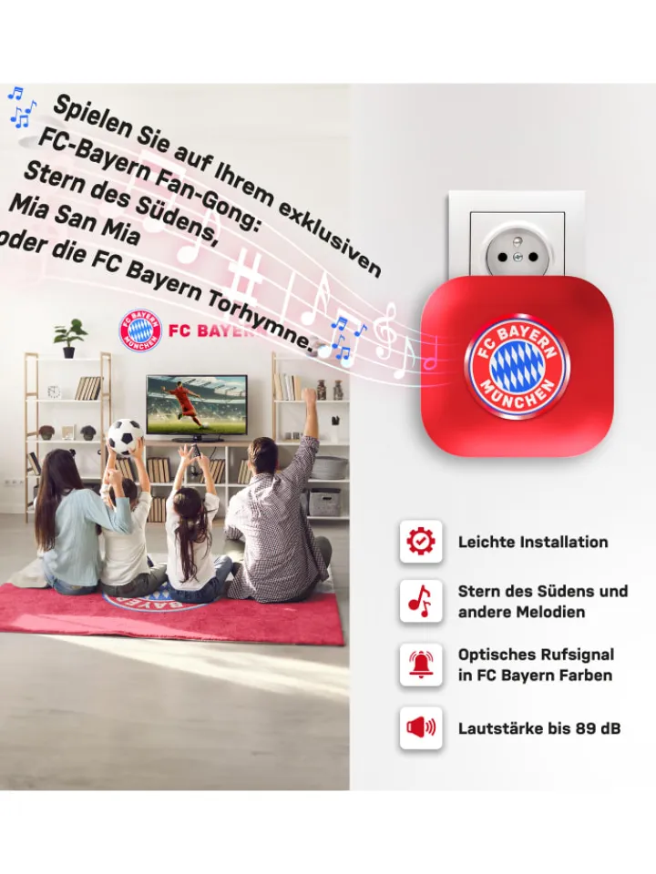 Heidemann Smarthome & Wetterstationen<Funkgong-Set Stern des Südens FC Bayern München