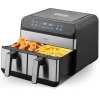 KITCHENCOOK Küchenelektronik<Heißluftfritteuse ''Airflow_9'' in Silber/ Schwarz - (B)44 x (H)37,2 x (T)43 cm