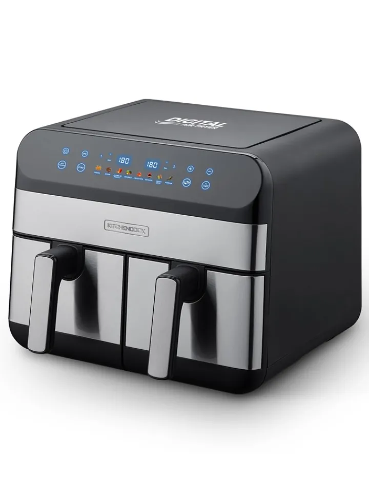 KITCHENCOOK Küchenelektronik<Heißluftfritteuse ''Airflow_9'' in Silber/ Schwarz - (B)44 x (H)37,2 x (T)43 cm