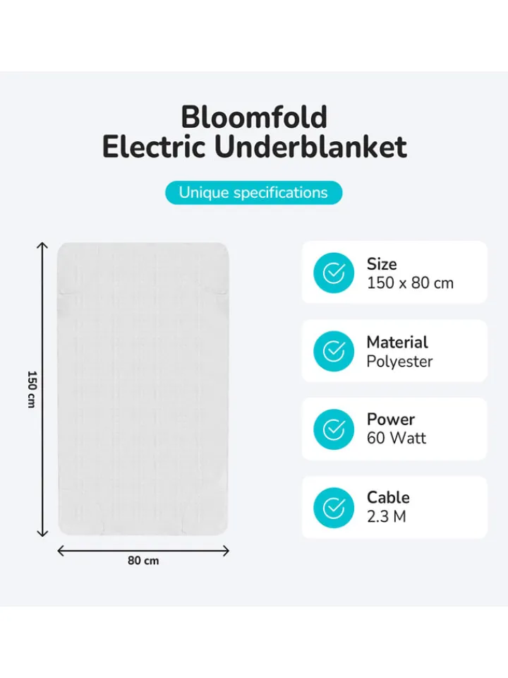 Bloomfold Pflege & Gesundheit<Heizdecke in Weiß - (L)150 x (B)80 cm