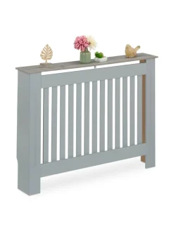 relaxdays Regale & Schränke<Heizkörperverkleidung in Grau - (B)112 x (H)83 x (T)19 cm