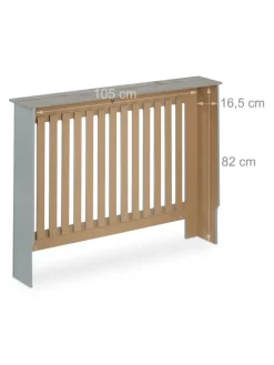 relaxdays Regale & Schränke<Heizkörperverkleidung in Grau - (B)112 x (H)83 x (T)19 cm
