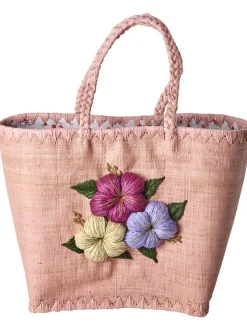 Rice Hunde<Henkeltasche in Rosa - (B)35 x (H)35 x (T)25 cm