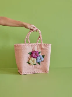 Rice Hunde<Henkeltasche in Rosa - (B)35 x (H)35 x (T)25 cm