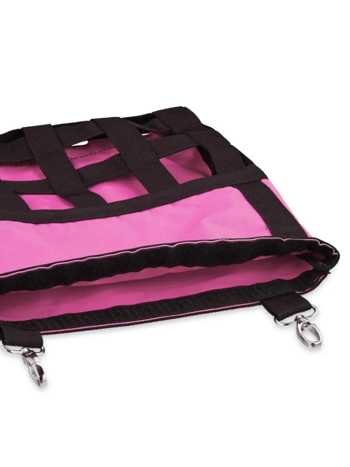 relaxdays Kleintiere<Heutasche in Pink/ Schwarz - (B)30 x (H)30 cm
