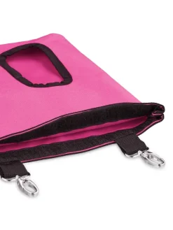 relaxdays Kleintiere<Heutasche in Pink/ Schwarz - (B)25 x (H)31 cm