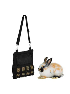 relaxdays Kleintiere<Heutasche in Schwarz - (B)30 x (H)30 cm