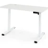 COSTWAY Tische<Höhenverstellbarer Schreibtisch 120 x 60 cm in Weiß