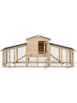 Inkazen Pflanzen & Zubehör<Hühnerstall in Natur - (B)201 x (H)86 x (T)82 cm