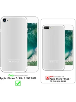 cadorabo Smartphones & Zubehör<Hülle für Apple iPhone 7 / 7S / 8 / SE 2020 Blumen Design in FLORAL ROSA