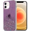 cadorabo Smartphones & Zubehör<Hülle für Apple iPhone 12 MINI Glitter in Lila mit Glitter