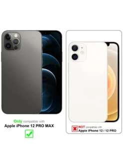 cadorabo Smartphones & Zubehör<Hülle für Apple iPhone 12 PRO MAX Blumen Muster in PFIRSICHBLÜTEN