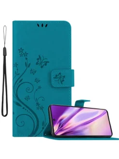 cadorabo Smartphones & Zubehör<Hülle für Samsung Galaxy A91 / S10 LITE / M80s in FLORAL BLAU