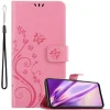 cadorabo Smartphones & Zubehör<Hülle für Samsung Galaxy A21s Blumen Design in FLORAL ROSA