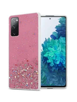 cadorabo Smartphones & Zubehör<Hülle für Samsung Galaxy S20 FE Glitter in Rosa mit Glitter