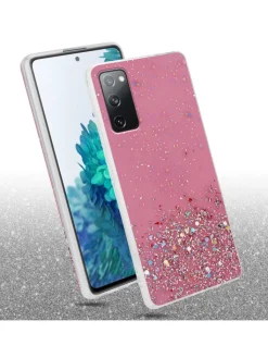 cadorabo Smartphones & Zubehör<Hülle für Samsung Galaxy S20 FE Glitter in Rosa mit Glitter