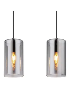 Globo lighting Decken- & Hängeleuchten<Hängeleuchte "Annika" in Schwarz/ Grau - (B)63 cm