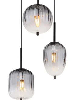 Globo lighting Decken- & Hängeleuchten<Hängeleuchte "Attila" in Schwarz - (H)120 x Ø 46 cm