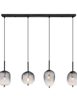 Globo lighting Decken- & Hängeleuchten<Hängeleuchte "Attila" in Schwarz - (B)100 x (H)120 cm