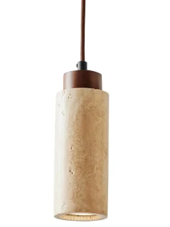 Opviq Decken- & Hängeleuchten<Hängeleuchte "Babıl" in Beige/ Braun - (H)151 x Ø 6,5 cm