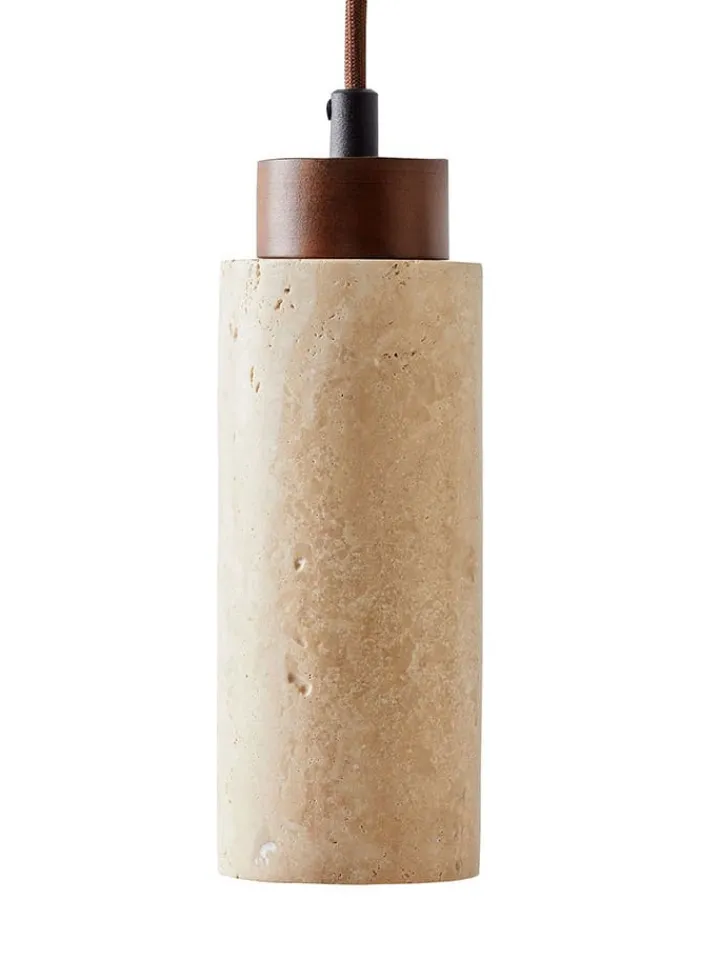 Opviq Decken- & Hängeleuchten<Hängeleuchte "Babıl" in Beige/ Braun - (H)151 x Ø 6,5 cm