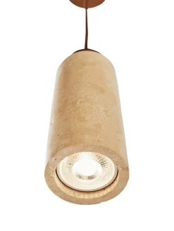 Opviq Decken- & Hängeleuchten<Hängeleuchte "Babıl" in Beige/ Braun - (H)151 x Ø 6,5 cm