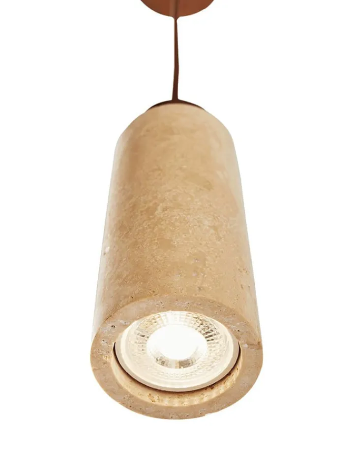 Opviq Decken- & Hängeleuchten<Hängeleuchte "Babıl" in Beige/ Braun - (H)151 x Ø 6,5 cm