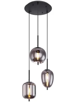 Globo lighting Decken- & Hängeleuchten<Hängeleuchte "Backy" in Grau - Ø 46 cm