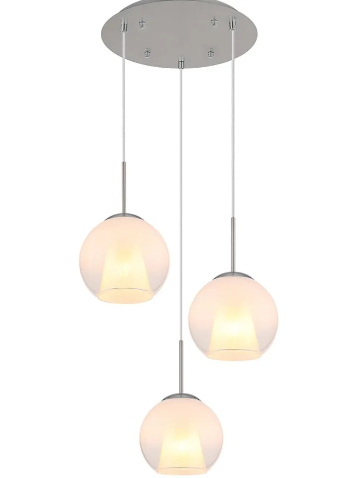 Globo lighting Decken- & Hängeleuchten<Hängeleuchte ''Barry'' in Silber - (H)120 x Ø 45 cm