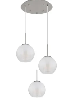 Globo lighting Decken- & Hängeleuchten<Hängeleuchte ''Barry'' in Silber - (H)120 x Ø 45 cm