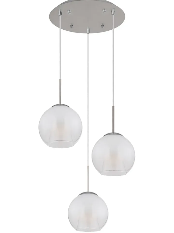 Globo lighting Decken- & Hängeleuchten<Hängeleuchte ''Barry'' in Silber - (H)120 x Ø 45 cm