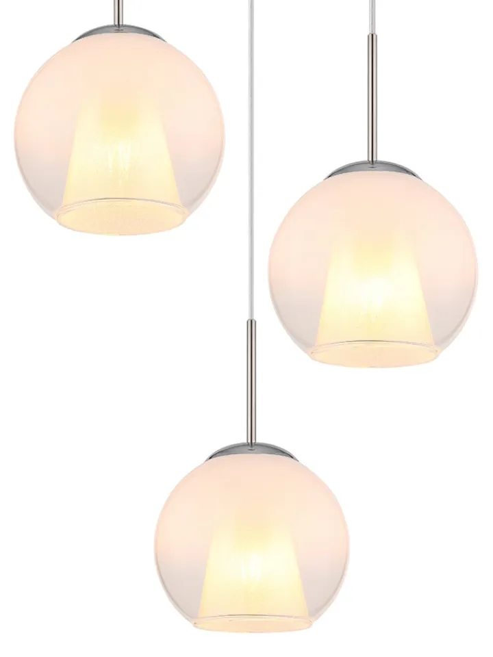 Globo lighting Decken- & Hängeleuchten<Hängeleuchte ''Barry'' in Silber - (H)120 x Ø 45 cm