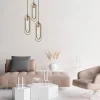 Opviq Decken- & Hängeleuchten<Hängeleuchte "Cerco" in Schwarz/ Gold - Ø 38 cm