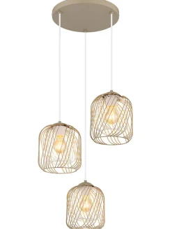 Globo lighting Decken- & Hängeleuchten<Hängeleuchte ''Dichti'' in Gold - (H)120 x Ø 39,4 cm