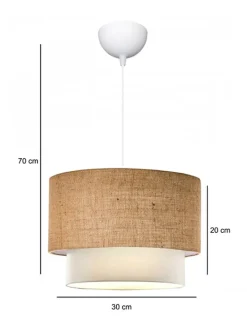 ABERTO DESIGN Decken- & Hängeleuchten<Hängeleuchte "Gharib "in Beige - (H)20 x Ø 30 cm