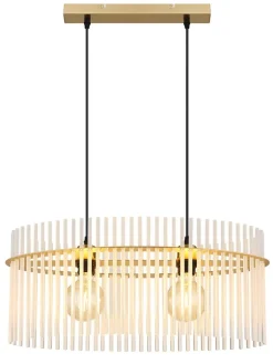 Globo lighting Decken- & Hängeleuchten<Hängeleuchte "Gorley" in Gold - (L)60 x (B)23 x (H)14 cm