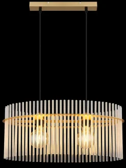 Globo lighting Decken- & Hängeleuchten<Hängeleuchte "Gorley" in Gold - (L)60 x (B)23 x (H)14 cm