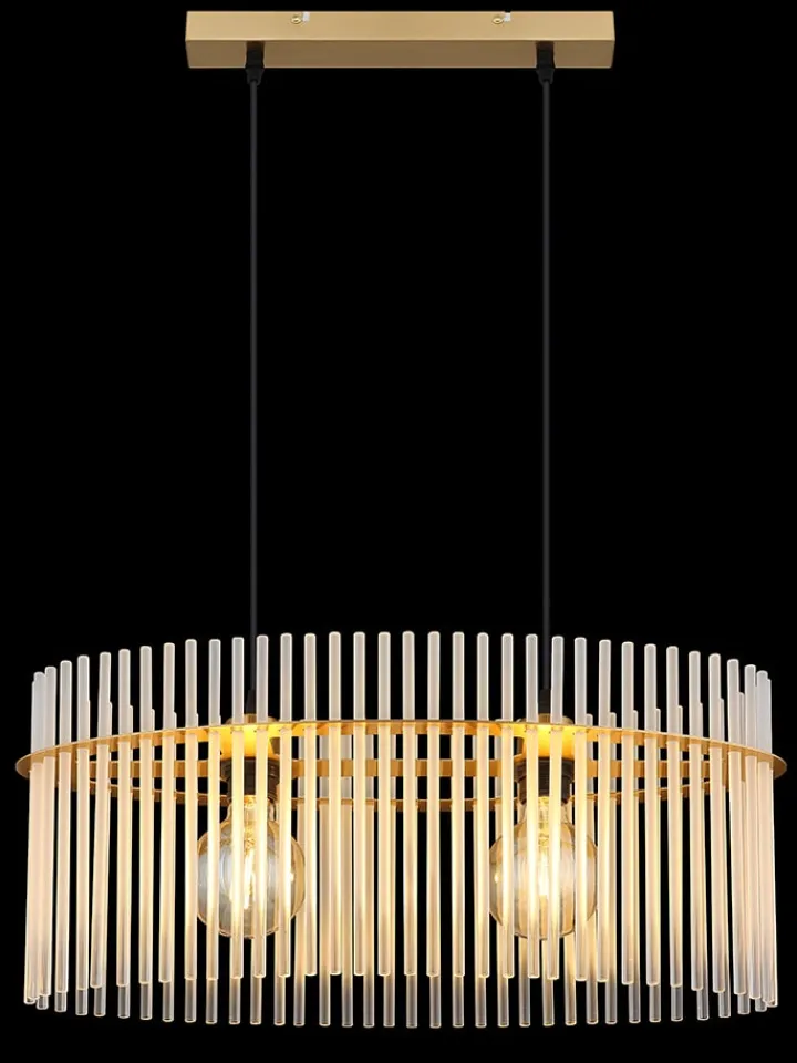 Globo lighting Decken- & Hängeleuchten<Hängeleuchte "Gorley" in Gold - (L)60 x (B)23 x (H)14 cm