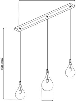 näve Decken- & Hängeleuchten<Hängeleuchte "Gota" in Grau - (B)82,5 x (H)150 cm