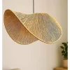 ABERTO DESIGN Decken- & Hängeleuchten<Hängeleuchte in Beige - (H)53 x Ø 50 cm