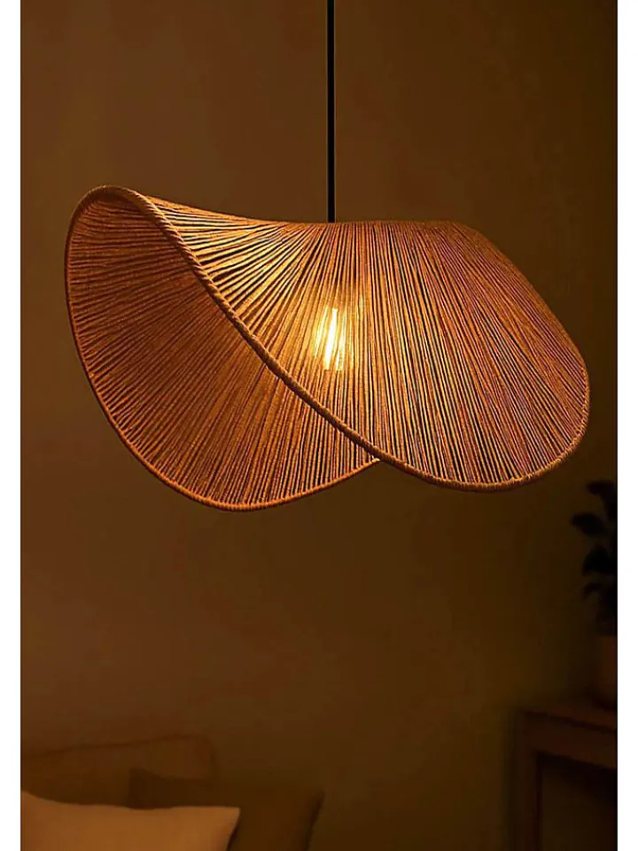 ABERTO DESIGN Decken- & Hängeleuchten<Hängeleuchte in Beige - (H)53 x Ø 50 cm