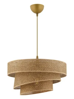 ABERTO DESIGN Decken- & Hängeleuchten<Hängeleuchte in Beige/ Gold - Ø 40 cm
