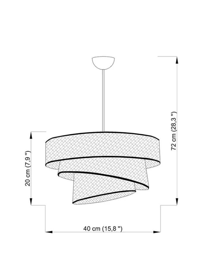 ABERTO DESIGN Decken- & Hängeleuchten<Hängeleuchte in Beige/ Gold - Ø 40 cm