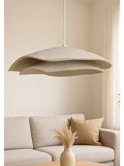 Opviq Decken- & Hängeleuchten<Hängeleuchte in Creme - (H)65 x Ø 50 cm