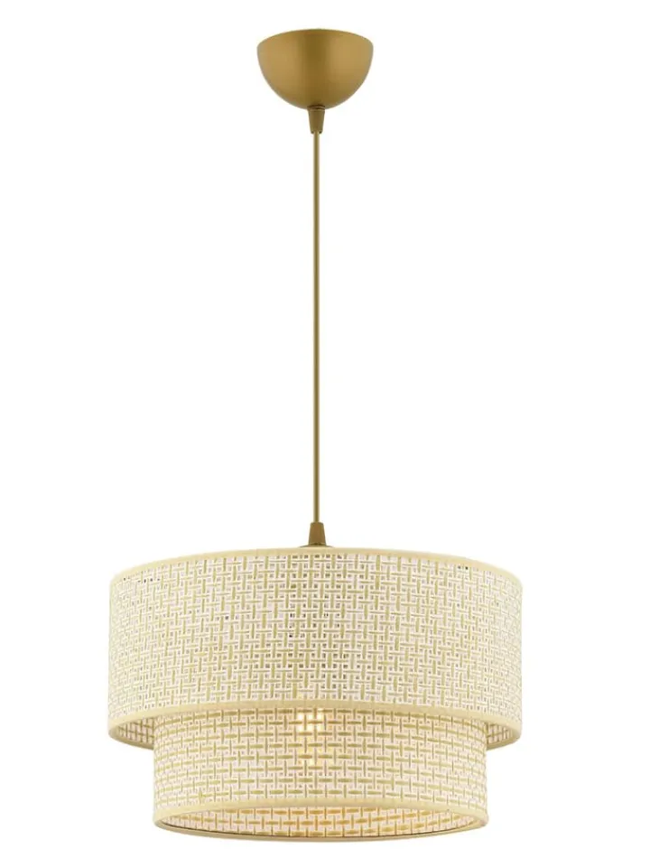 ABERTO DESIGN Decken- & Hängeleuchten<Hängeleuchte in Creme/ Gold - Ø 30 cm