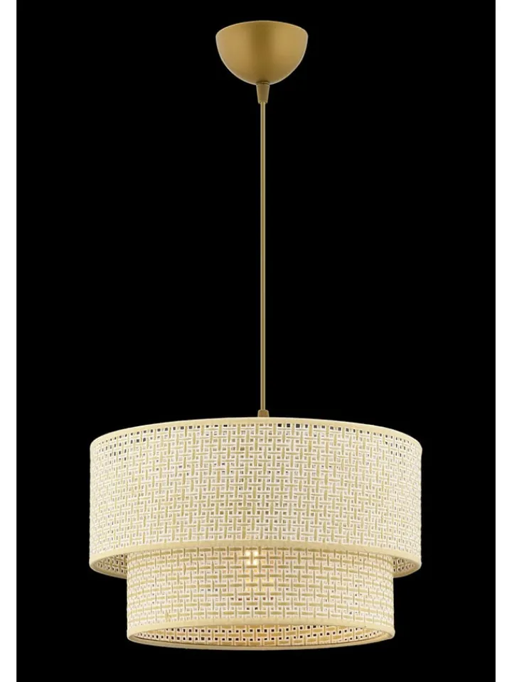 ABERTO DESIGN Decken- & Hängeleuchten<Hängeleuchte in Creme/ Gold - Ø 30 cm