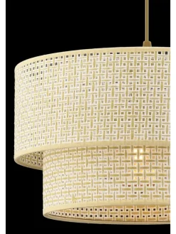 ABERTO DESIGN Decken- & Hängeleuchten<Hängeleuchte in Creme/ Gold - Ø 30 cm